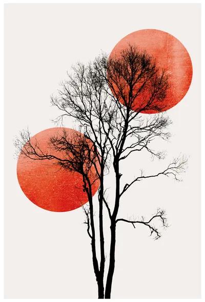 Poster Kubistika - Sun and moon hiding