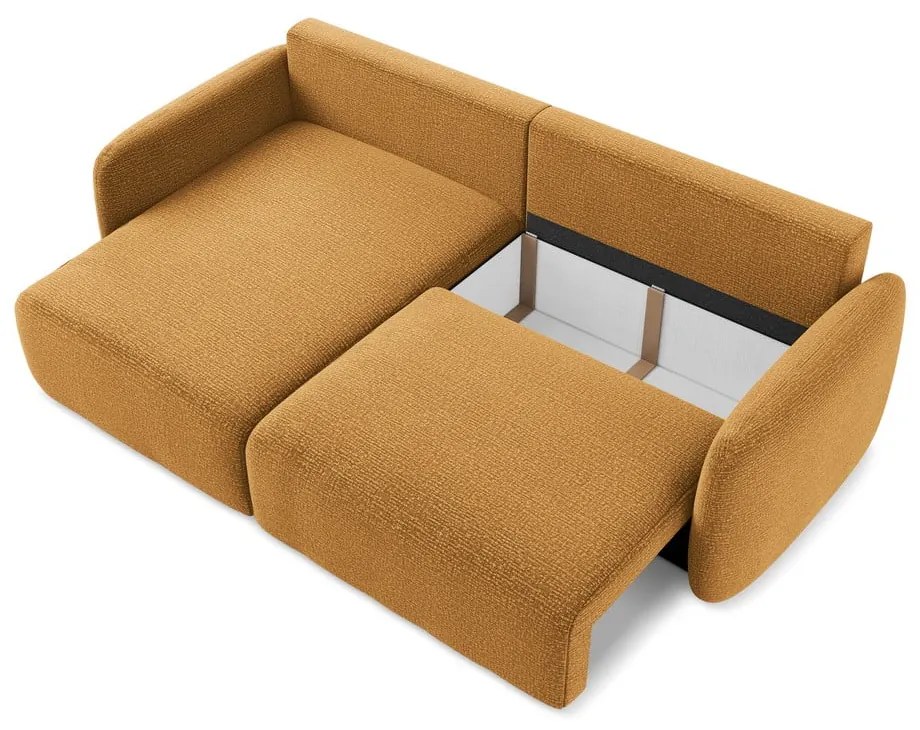 Colțar portocaliu extensibil/cu spațiu de depozitare (cu colț pe partea stângă) Kalena – Makamii