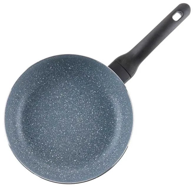 Tigaie adanca cu capac Luigi Ferrero Prima FR-2634L, 26x7.5 cm, 3.4 L, Acoperire antiaderenta cu efect de marmura, Capac sticla, Inductie, Albastru inchis