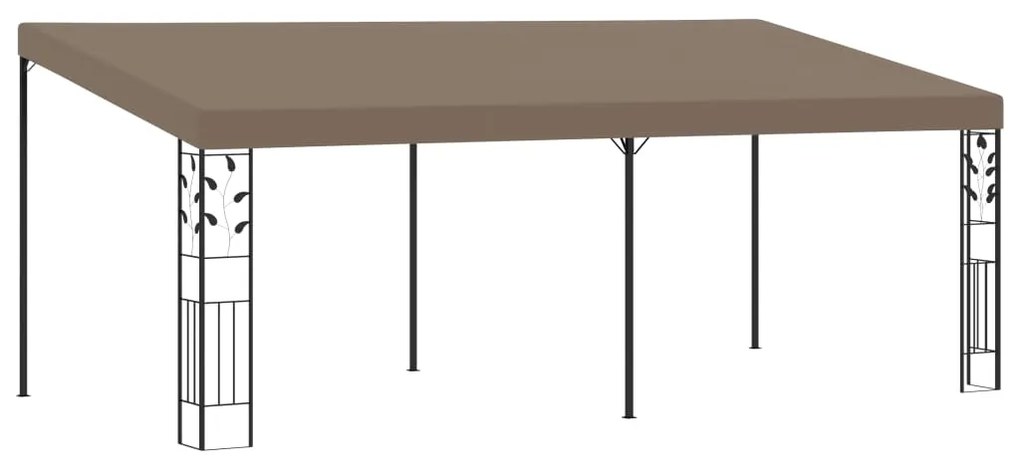 vidaXL Pavilion montat de perete, gri taupe, 6 x 3 x 2,5 m