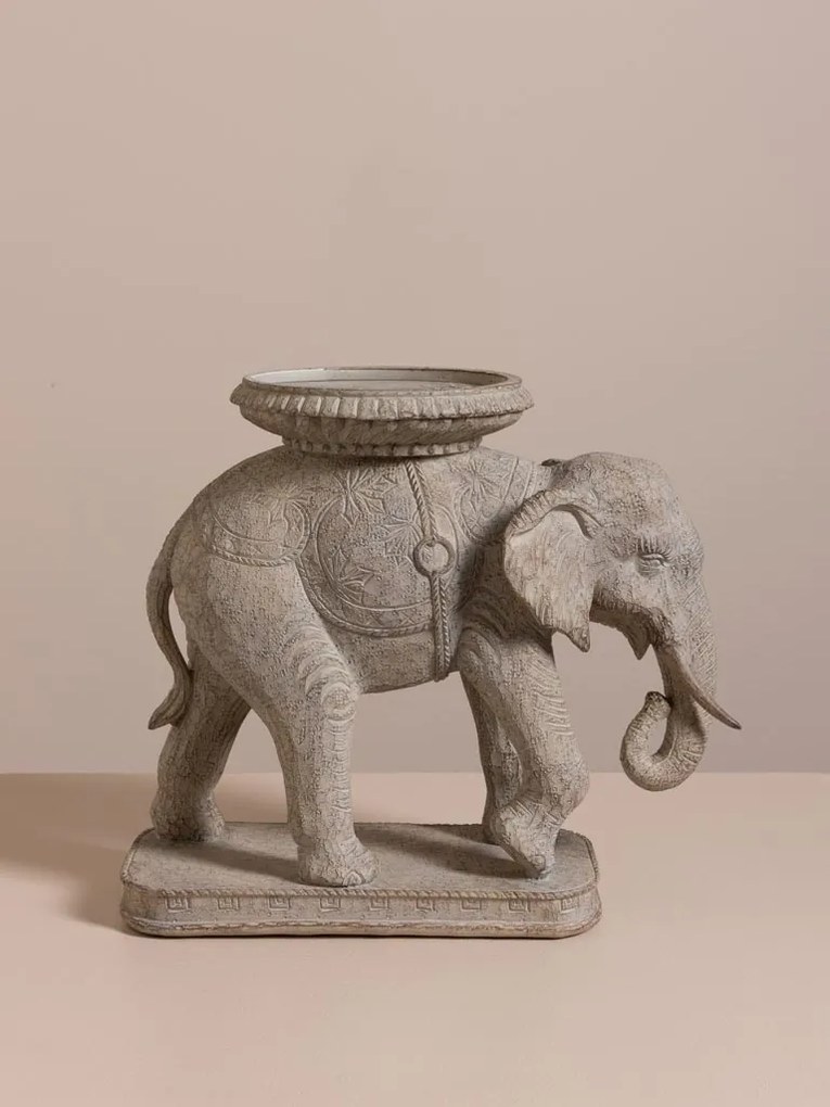 Suport lumanare din polirasină, „Elephant Royal”