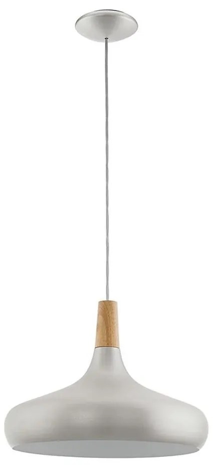 Eglo 96986 - Lustr SABINAR 1xE27/60W/230V, pr. 40 cm, argintiu