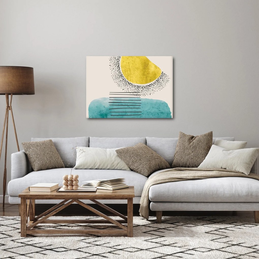 Tablou - pictură abstractă de plajă N⁰2 (70x50 cm)