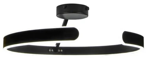 Lustră LED dimabilă aplicată LED/72W/230V 3000-6500K negru + telecomandă