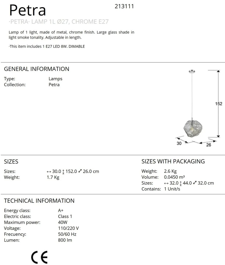 Pendul design modern Petra 30cm SV-213111