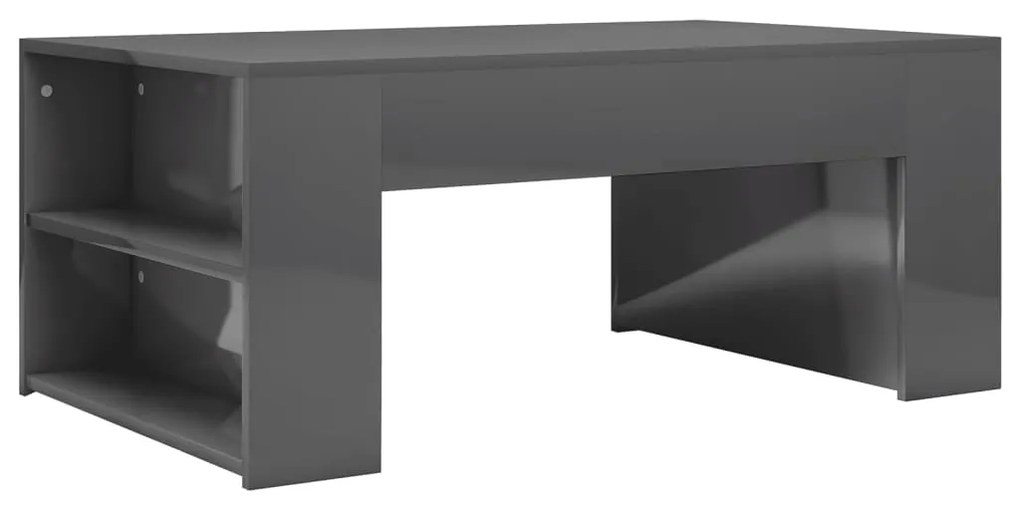 802119 vidaXL Măsuță de cafea, gri extralucios, 100 x 60 x 42 cm, PAL