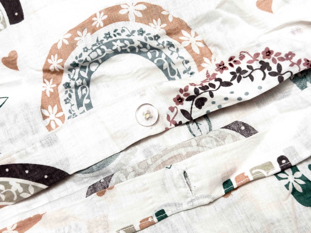 Lenjerie de pat din crep pentru patut Renforce RAINUBI alb. Dimensiune lenjerie de pat: 45 x 65 cm | 90 x 140 cm