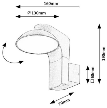 Aplică LED de exterior Rabalux 77148 WENGEN LED/12W/230V IP54