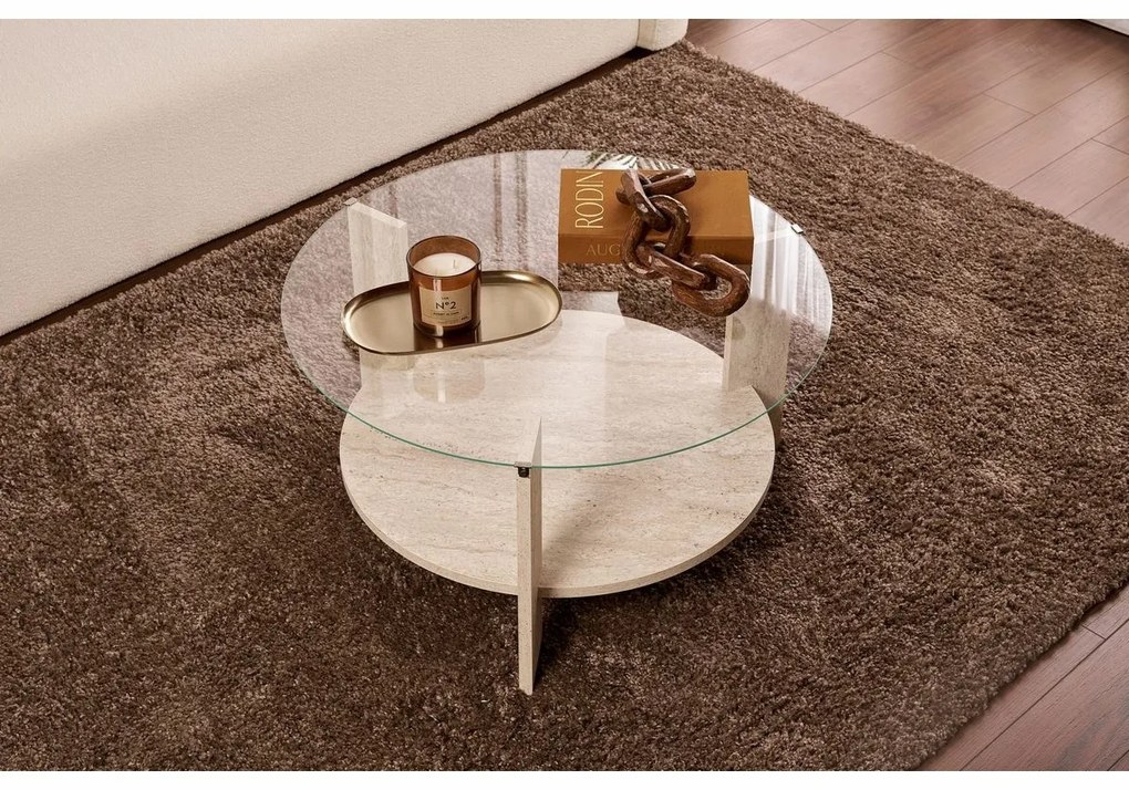 Măsuță de cafea Clara Travertine