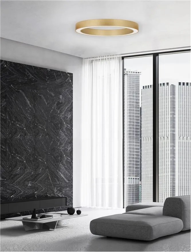 Lustra LED aplicata design modern OPAL 60W aurie