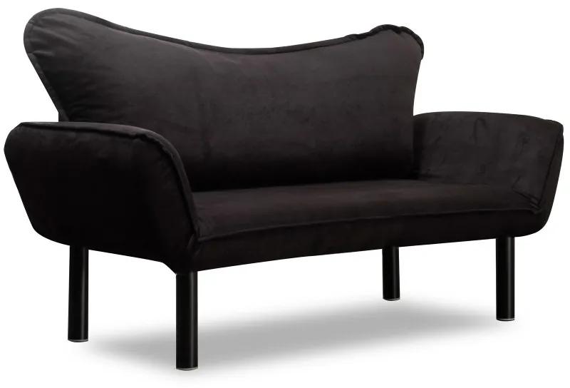 Canapea cu 2 Locuri Chatto - Black 140 X 70 X 65