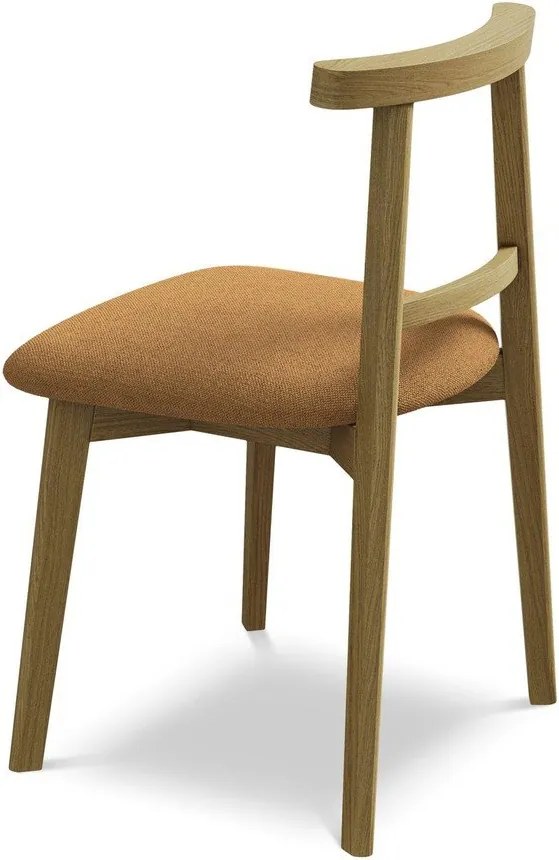 Scaun de dining teracotă din lemn masiv Ohelo – Makamii