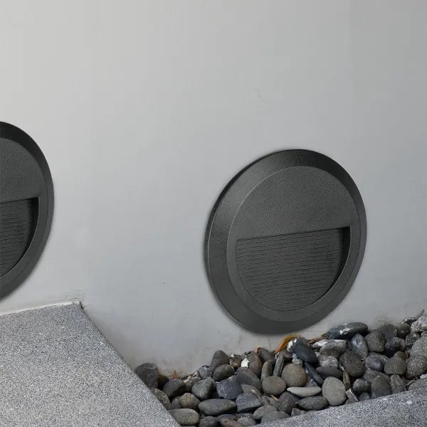 Corp de iluminat LED de exterior pentru scări LED/2W/230V IP65 3000K negru