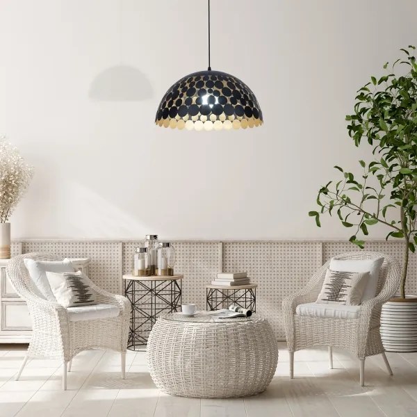 Lustră pe cablu LISA BLACK 1xE27/60W/230V