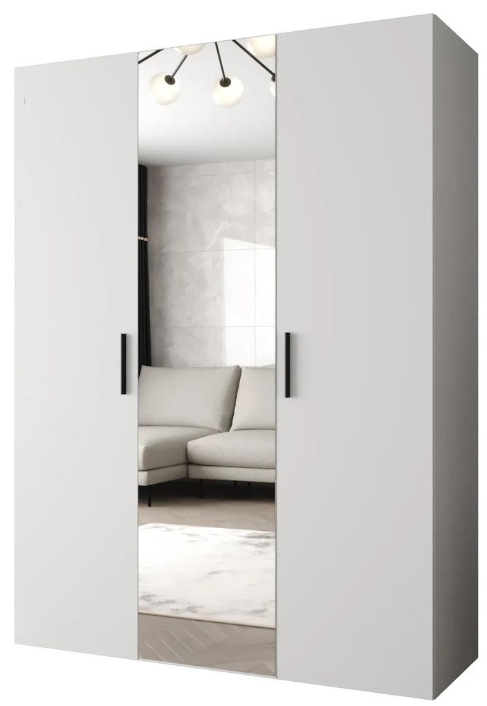 Dulap de haine 150 cm Borry 2 (alb + Negru). 1125813