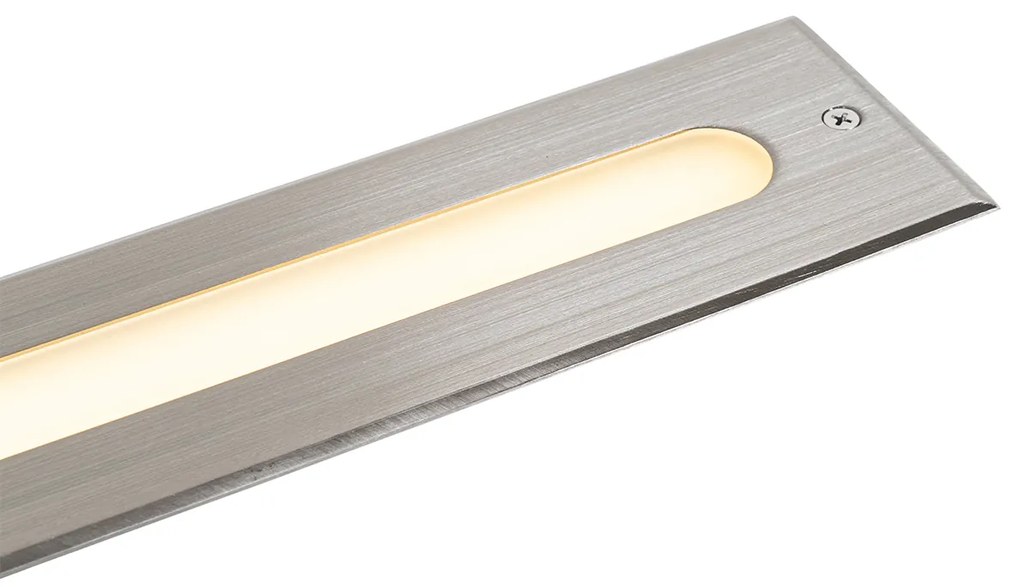 Spot modern pentru sol din oțel 50 cm inclusiv LED IP65 - Eline