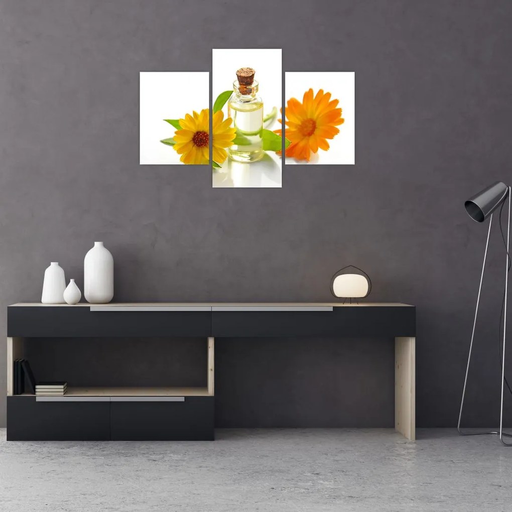 Tablou cu ulei de flori (90x60 cm)