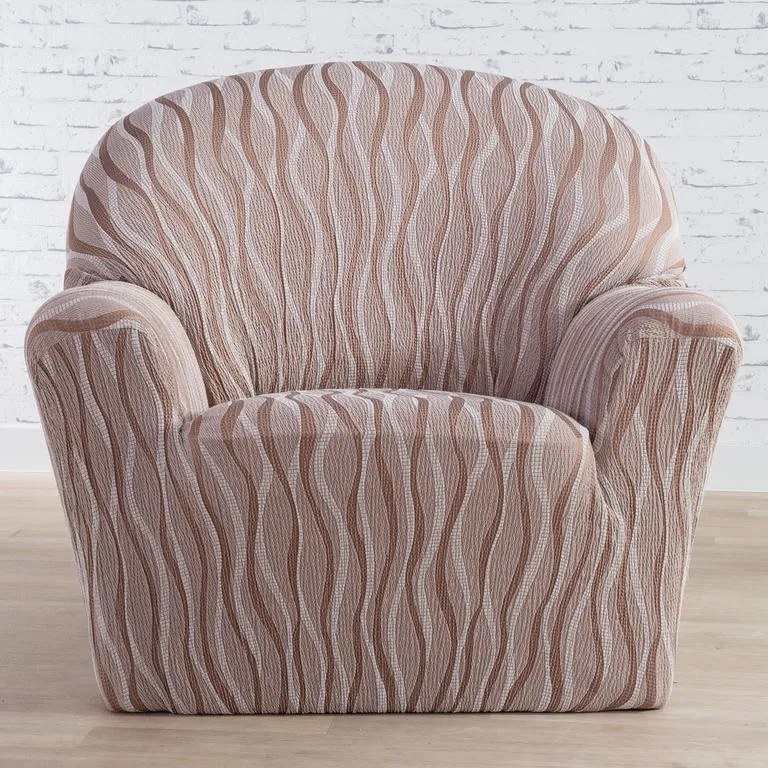 Huse monoelastice CASIOPEA bej fotoliu (l. 70 - 110 cm)