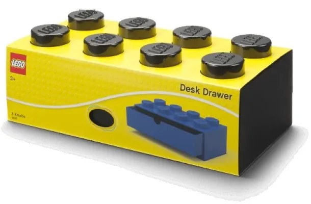 Cutie de birou cu sertar LEGO® Brick, 31,6 x 11,3 cm, negru