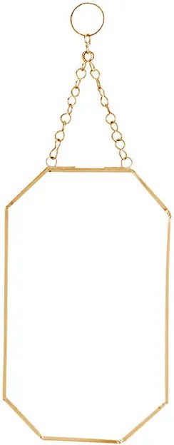 Oglinda metal auriu cu lant 15x25 cm Hang Madam Stoltz