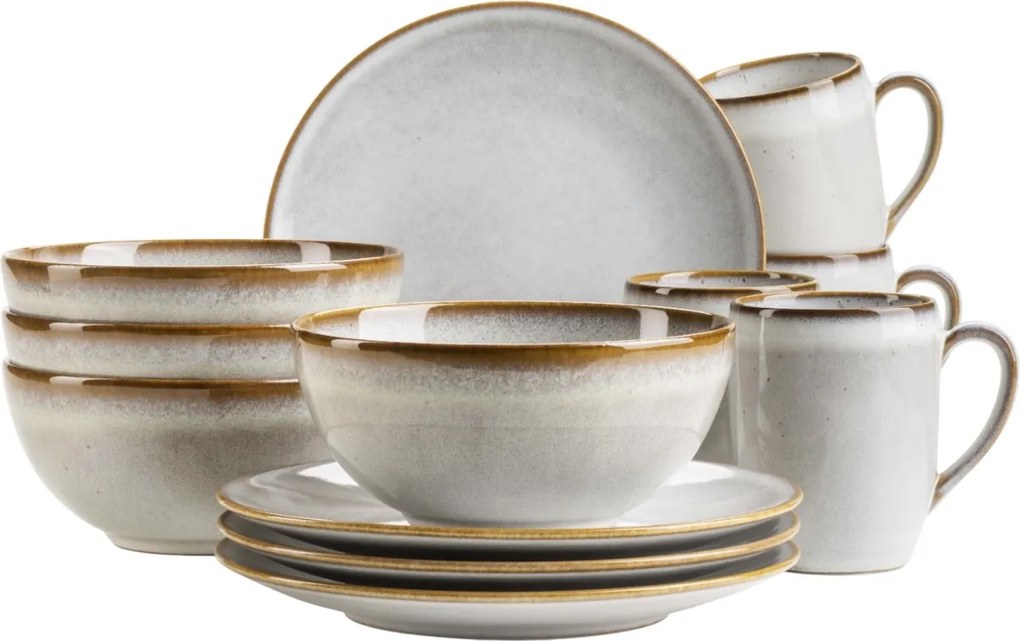 Mäser Set de vase pentru micul dejun 12 piese SMOKY'S – gri