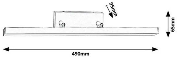 Rabalux 5782 - Aplică perete baie LED ANDREW LED/12W/230V IP44