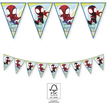 Omul Păianjen Spidey ghirlandă cu steaguri FSC 2,3 m