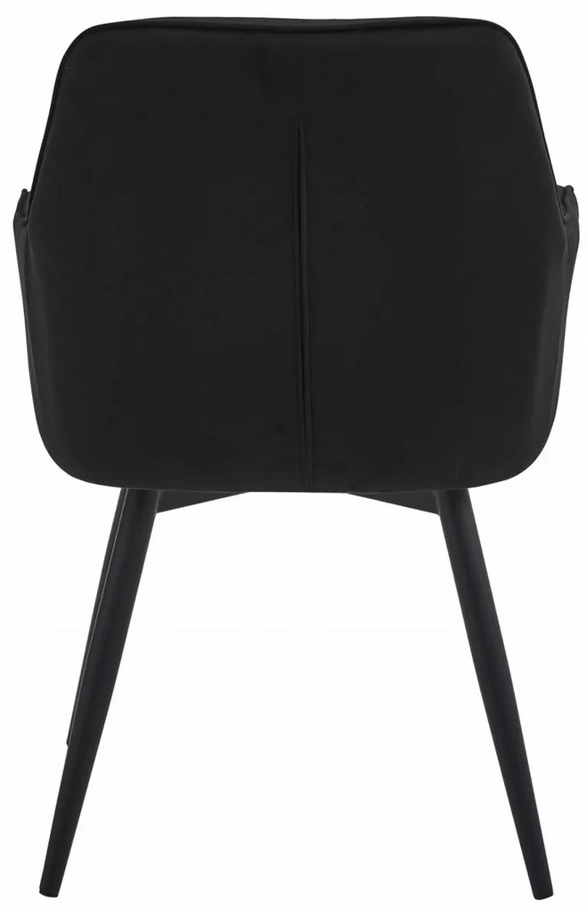 Scaun de masa rotativ JORK360 VELVET, negru