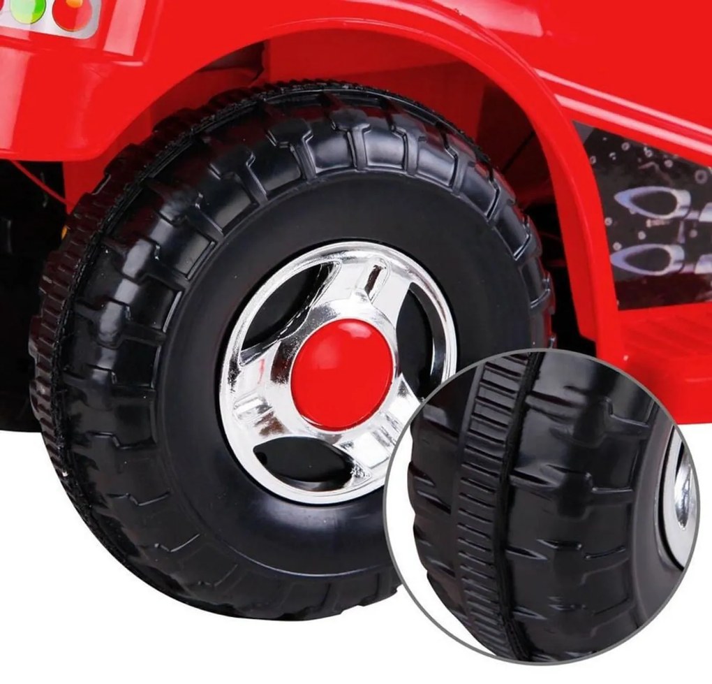 Motocicleta Electrica cu Acumulator Pentru Copii LENA BABY® , cu muzica si lumini,3 roti, MERS CU SPATELE, Rosu