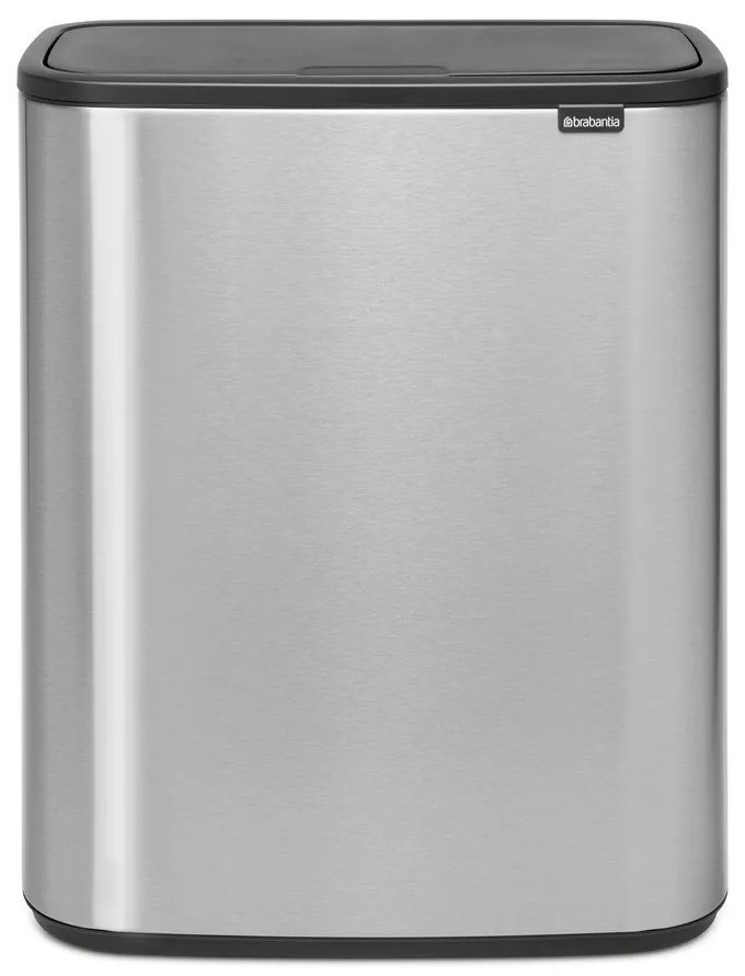 Coș de gunoi argintiu mat de reciclat/cu senzori de atingere din oțel 60 l Bo Touch Bin – Brabantia
