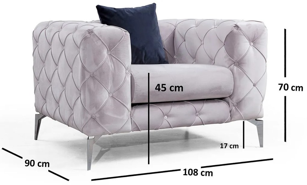 Scaun Como Light Grey