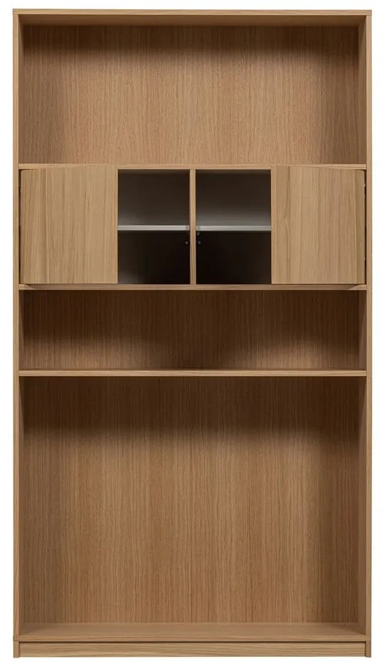 Bibliotecă modulară în culoare naturală cu aspect de lemn de stejar 264x243 cm Modulair – vtwonen
