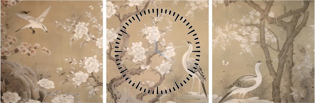 Tablou - Desen animat peisaj japonez (cu ceas) (90x30 cm)