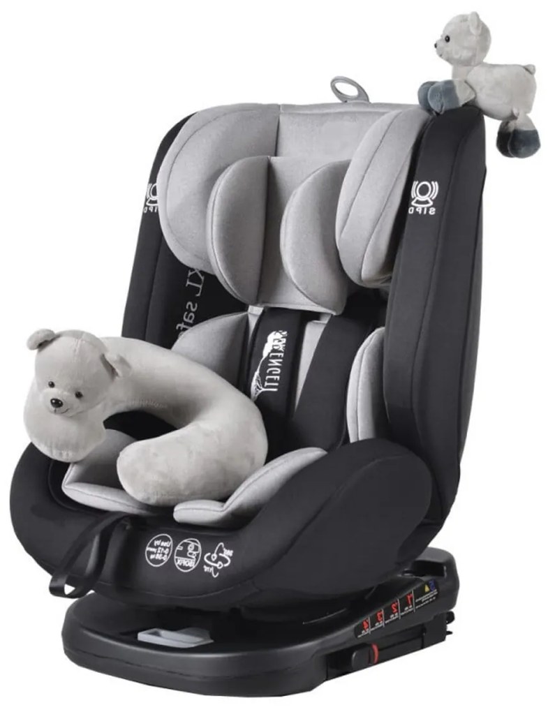 Scaun Auto cu Isofix NOVOKIDS™ Serengenti Deluxe, Rotire 360°, 0-36 kg, Tetiera reglabila pe inaltime, Omologare R-129 i-Size, Centura 5 puncte,