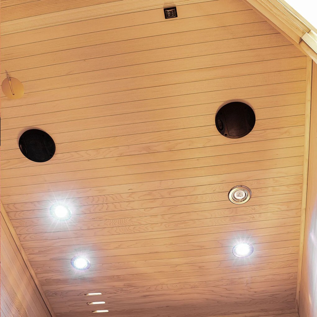 Infračervená sauna/ tepelná kabína Kolding s vykurovacím systémom Triplex a drevom Hemlock