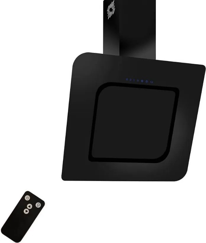 Hota KUGERR D8 - 90cm Neagra, Putere Absorbtie 983 mc/h, Sticla, Neagra - Aspirator, Decorativa, Puternica, Silentioasa, cu Telecomanda, de Perete