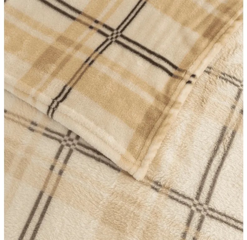 Patura PLAID microplus, crem Dimensiune: 200 x 220 cm