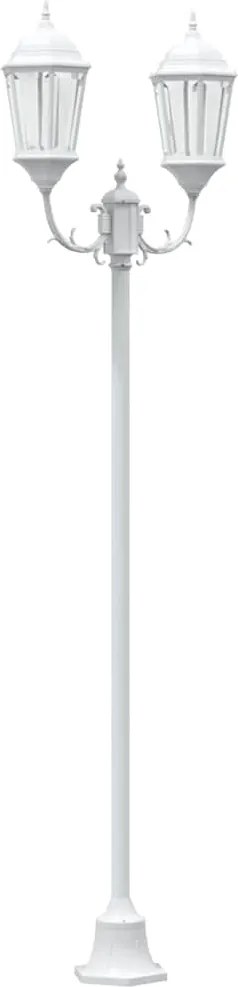 vidaXL Lumina de grădină Alb 68 x 20 x 235 cm Aluminiu și sticlă