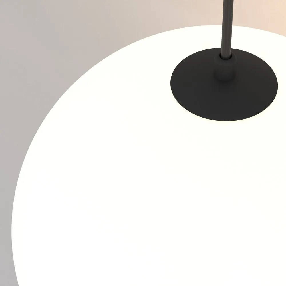 Pendul LED incastrabil design tehnic Luna negru, 3000K