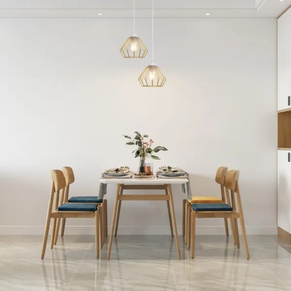 Lustră pe cablu CEED GOLD 2xE27/60W/230V d. 28 cm alb/auriu