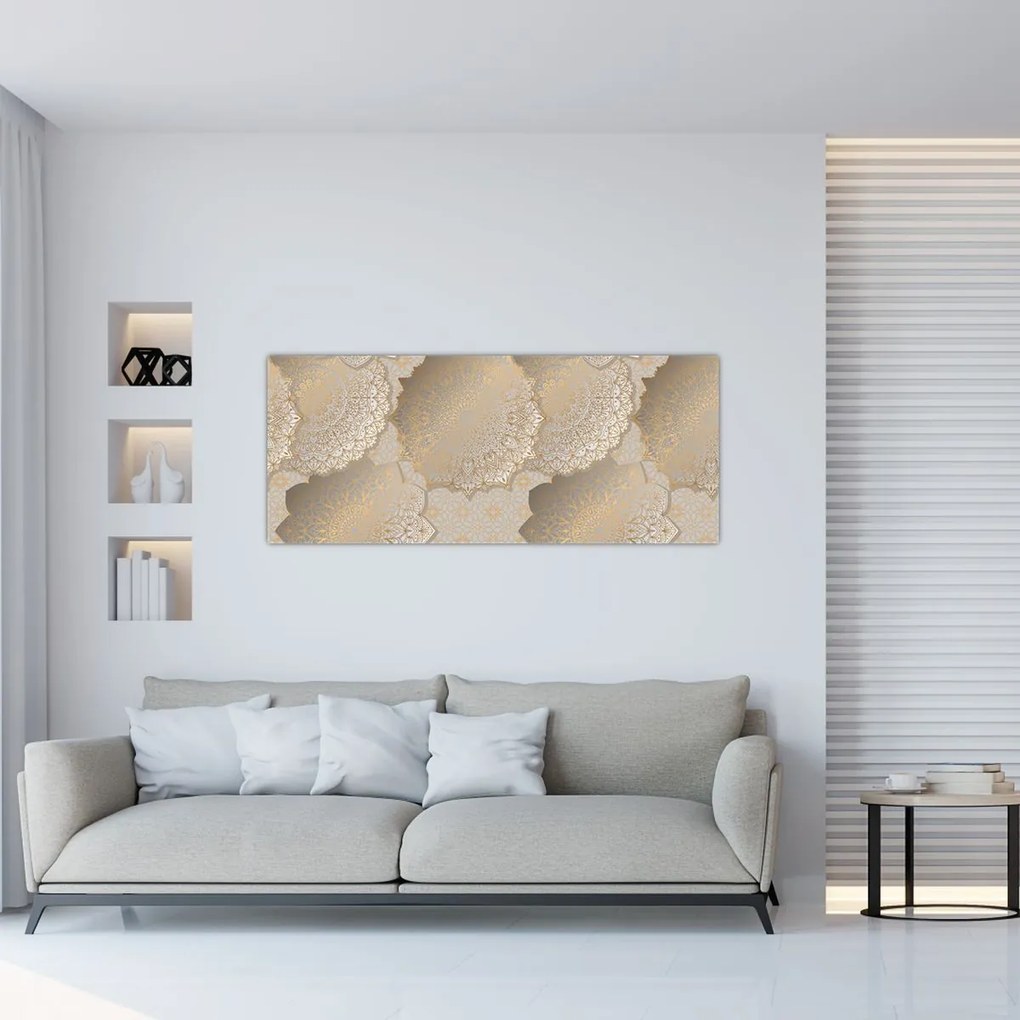 Tablou - Mandale în tonuri aurii (120x50 cm)