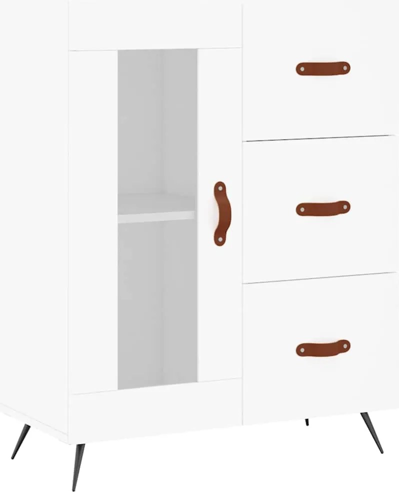 vidaXL Servantă, alb, 69,5x34x90 cm, lemn compozit