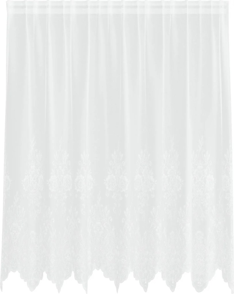 vidaXL Cortină din Dantelă cu perdele Alb 140 x 200 cm Poliester