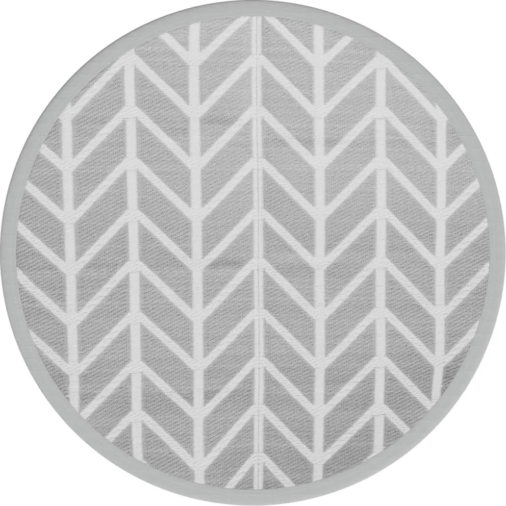 vidaXL Covor de exterior, ARAKIL gri, Ø120 cm, PP