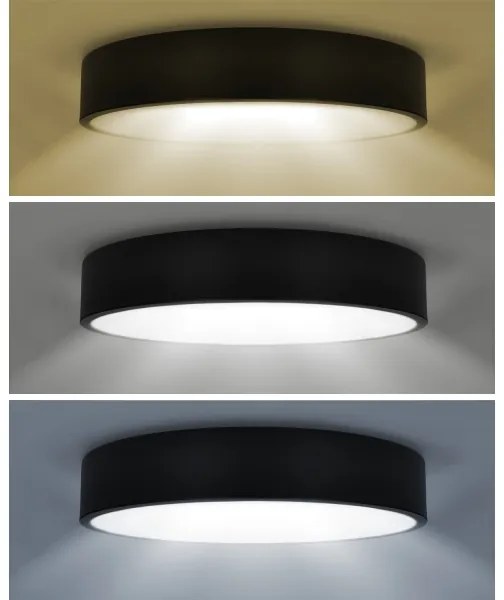 Brilagi - Plafonieră LED POOL, 48W, 230V, 3000/4500/6000K, diametru 40 cm, neagră