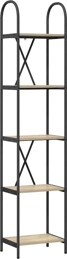 vidaXL Raft pentru cărți Stejar Sonoma 40 x 30 x 183 cm Lemn compozit