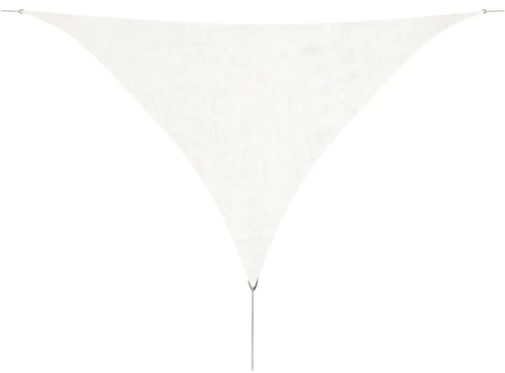 Panza parasolar din HDPE triunghiulara 3,6x3,6x3,6 m, alb Alb, 3.6 x 3.6 x 3.6 m