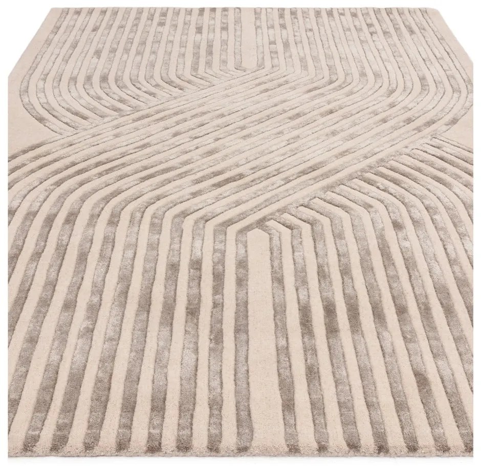 Covor crem handmade din amestesc de lână 200x300 cm Matrix – Asiatic Carpets