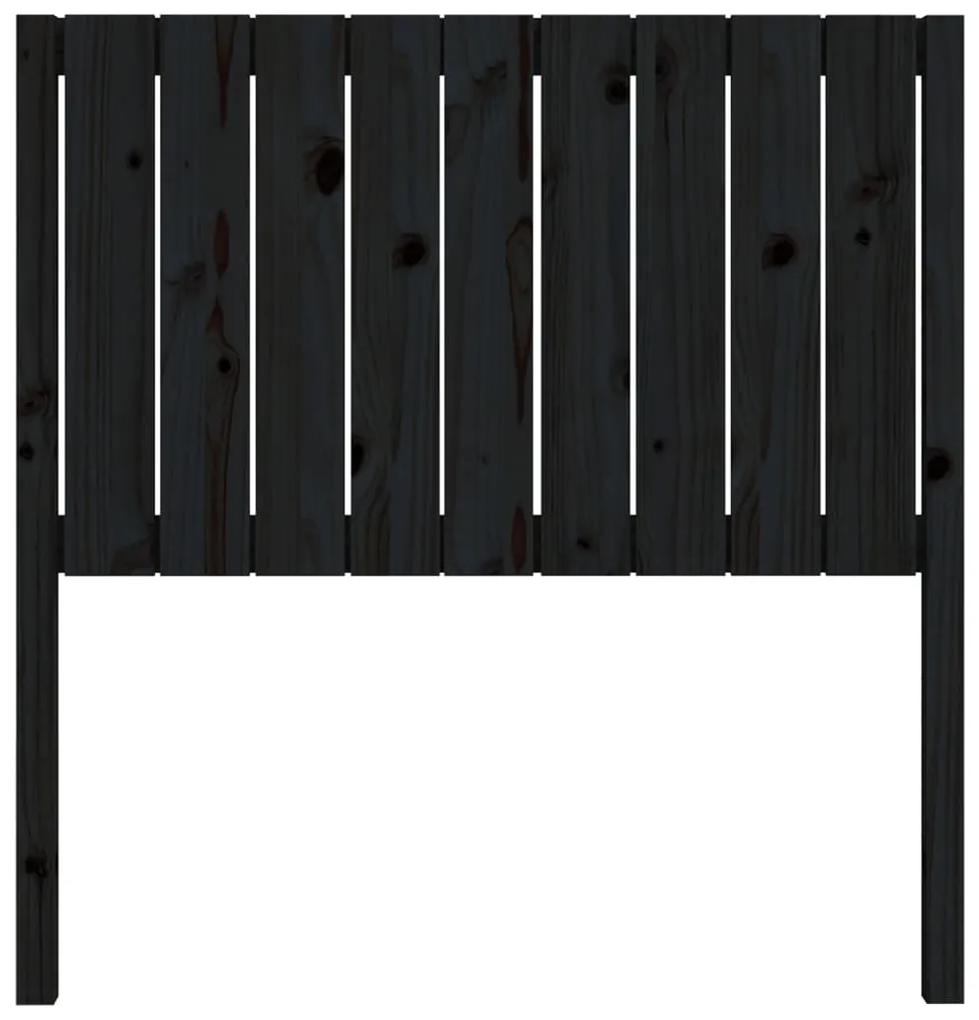 Tablie de pat, negru, 95,5x4x100 cm, lemn masiv de pin 1, Negru, 95.5 x 4 x 100 cm