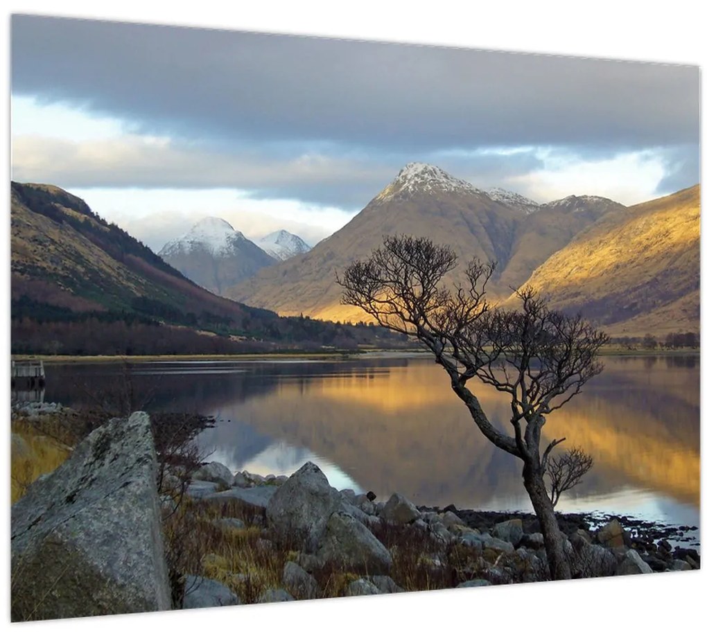 Tablou - Munții de lângă lac (70x50 cm)